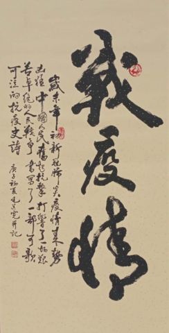 抗擊疫情湖北孝感會員毛道寬書法作品戰疫情